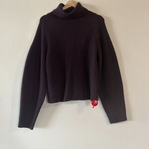NWT Vince 100% cashmere sweater L Plum Turtleneck Retail 465$